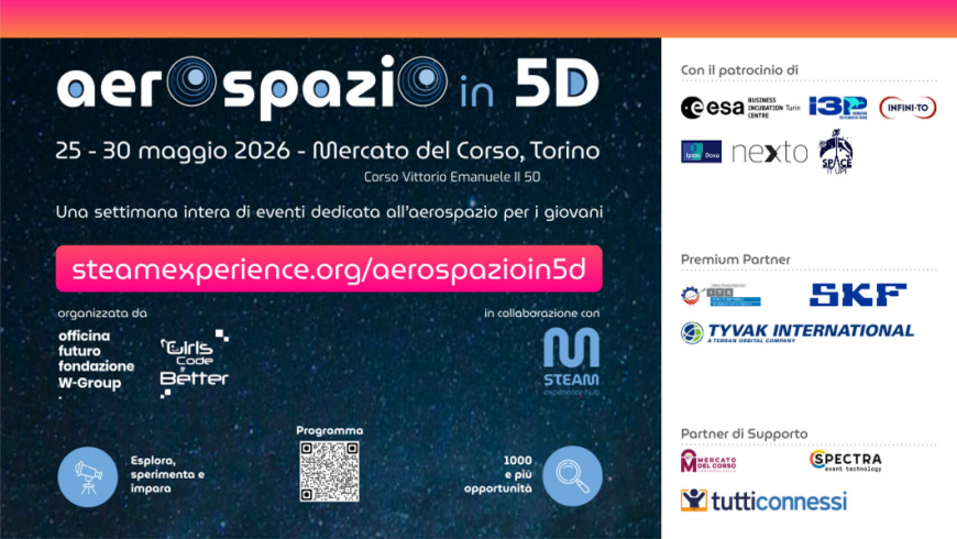 Locandina dell'evento Aerospazio in 5D