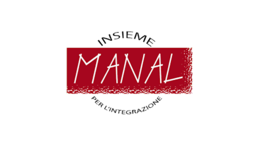 Logo dell'associazione con scritta Manal insieme per l'integrazione