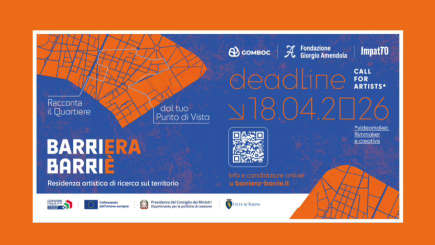 Scritta Barriera Barriè e info della call con disegno della mappa del territorio