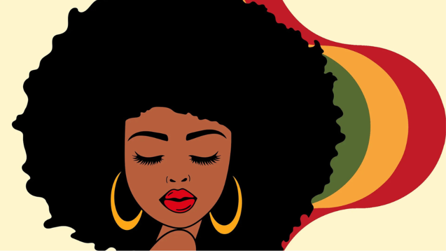 disegno di volto di donna africana