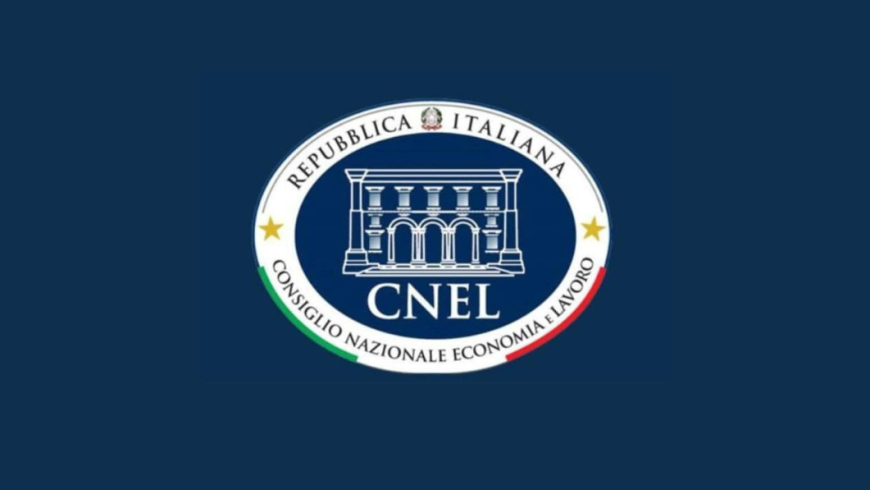 Logo CNEL su fondo blu