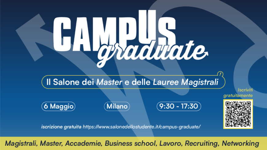 scritta Campus graduate, il salone dei master e delle lauree magistrali