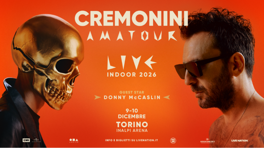Locandina concerto Cremonini 9 e 10 dicembre Inalpi Arena