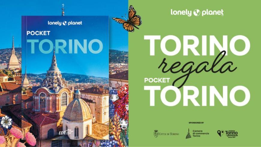 Grafica iniziativa Torino regala Torino della Lonely Planet