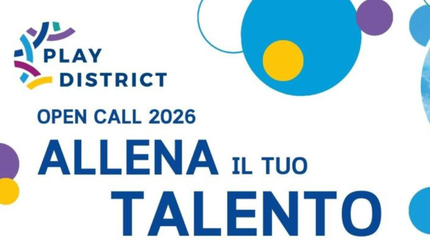 scritta Open call Allena il tuo talento