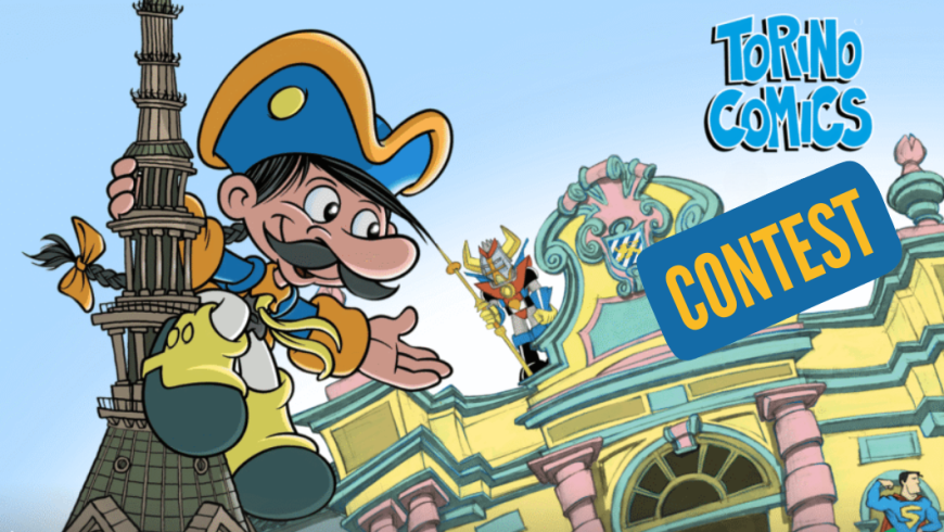 Locandina Be Comics! Be Games! e scritta Contest