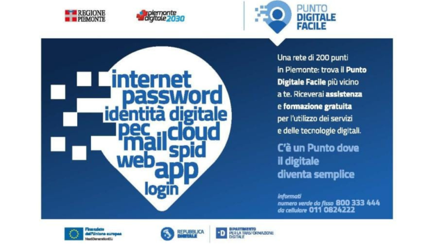 immagine sfondo blu con scritte che riguardando il mondo digitale