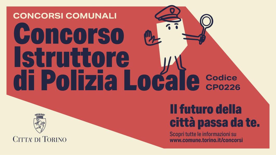 Grafica città di torino con scritta relativa al concorso e frase Il futuro della città passa da te
